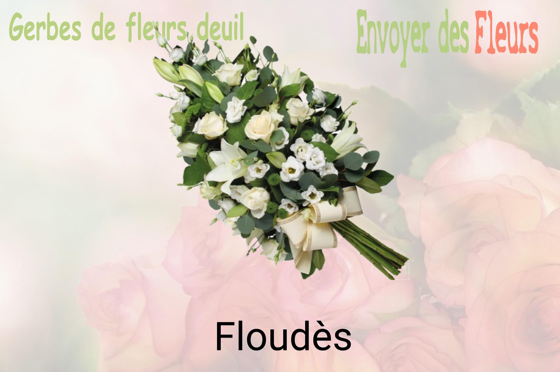Gerbe de fleurs de deuil livrée à Floudès